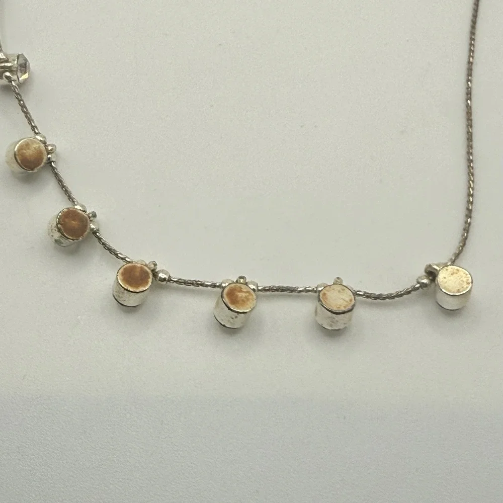 Silver Tone Rhinestone‎ Necklace 18
